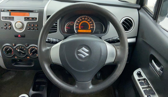 2011 Maruti Wagon R 1.0 VXI, Petrol, Manual, 69,747 km, Steering Wheel Close Up