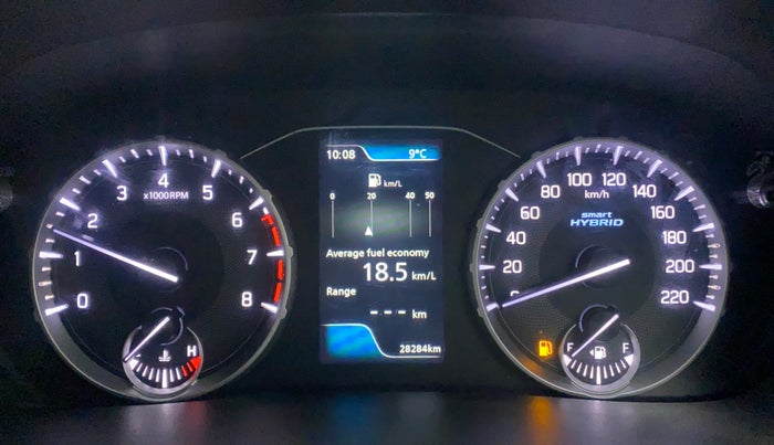 2022 Maruti BREZZA ZXI SMART HYBRID DUAL TONE, Petrol, Manual, 28,284 km, Odometer Image