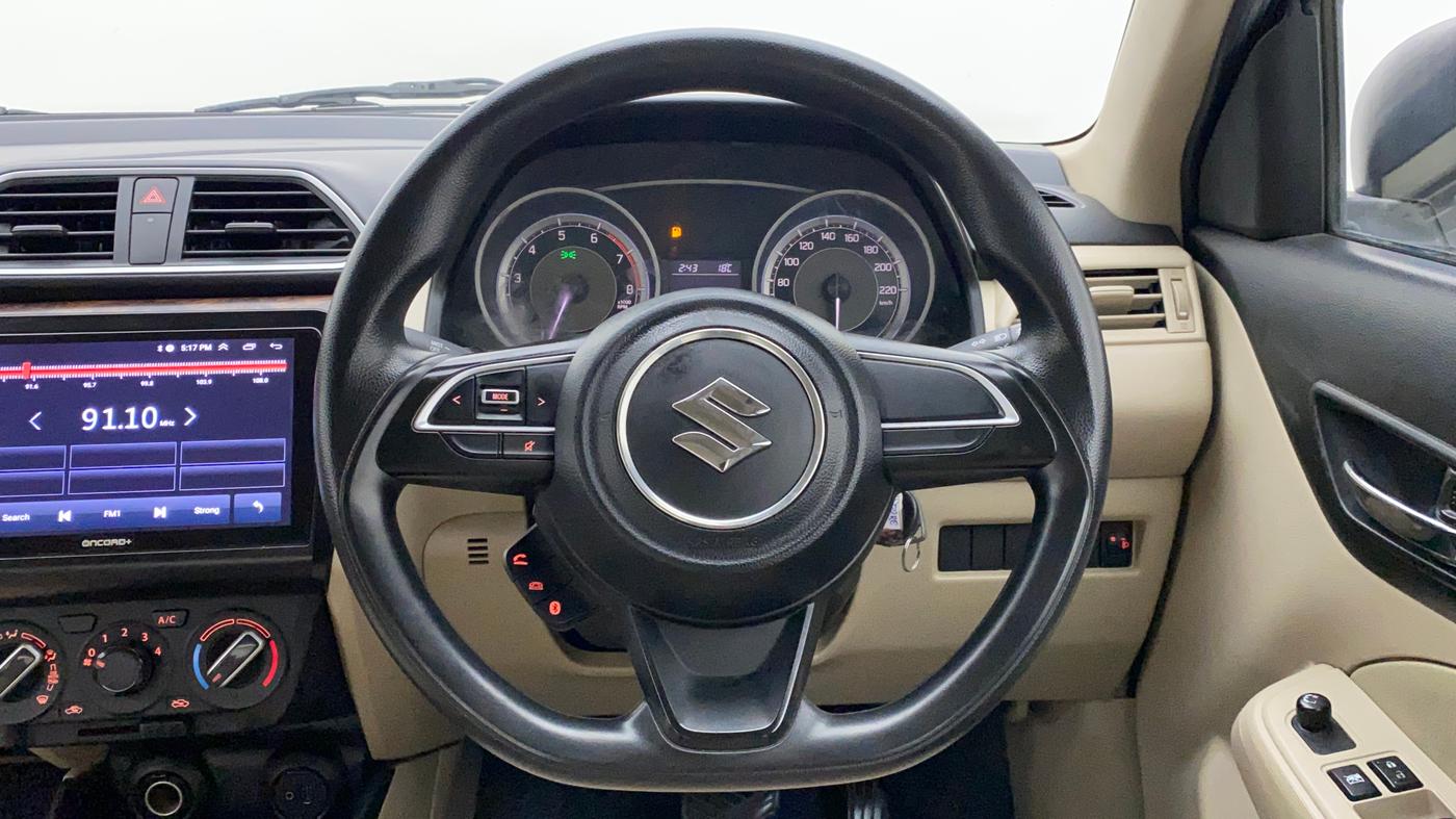 2017 Maruti Dzire VXI AMT, Petrol, Automatic, 31,716 km, Steering Wheel Close Up