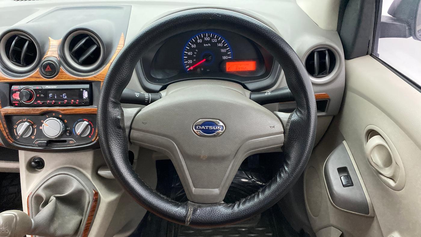 2014 Datsun Go T, Petrol, Manual, 69,751 km, Steering Wheel Close Up
