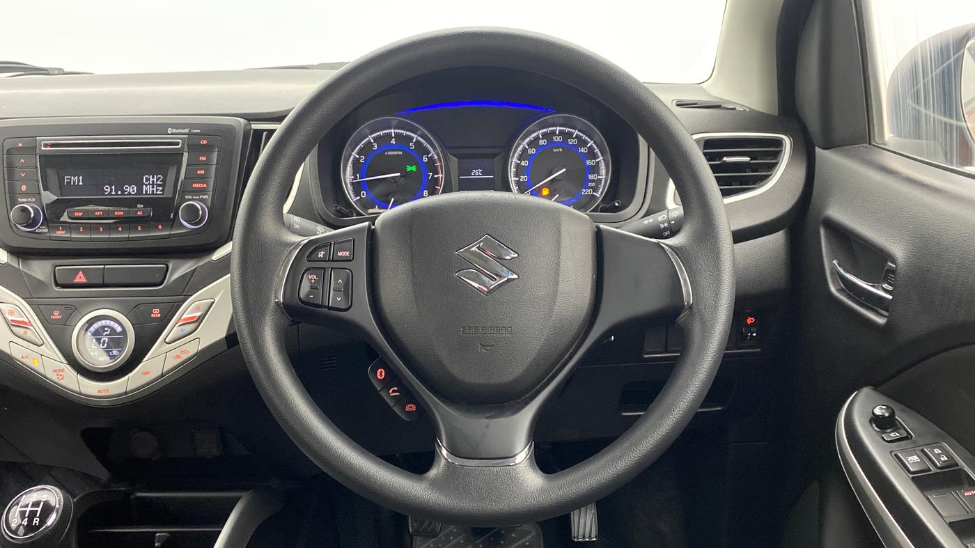 2017 Maruti Baleno DELTA 1.2 K12, Petrol, Manual, 17,481 km, Steering Wheel Close Up