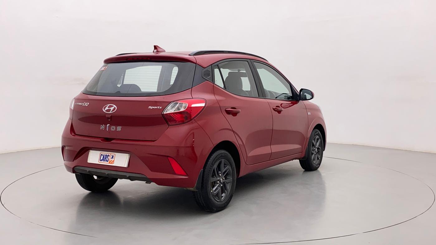 2020 Hyundai GRAND I10 NIOS SPORTZ AMT 1.2 KAPPA VTVT, Petrol, Automatic, 26,234 km, Right Back Diagonal