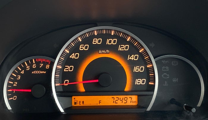 2011 Maruti Wagon R 1.0 VXI, Petrol, Manual, 72,497 km, Odometer Image