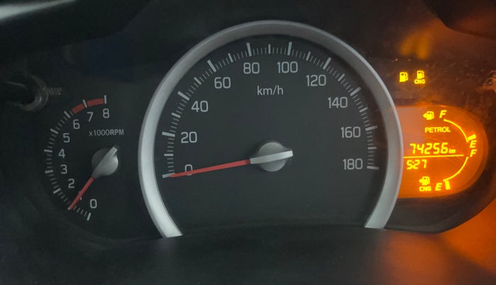 2016 Maruti Celerio VXI CNG, CNG, Manual, 74,201 km, Odometer Image