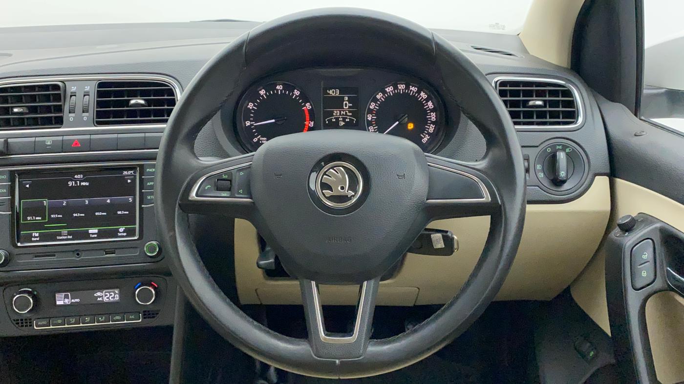 2019 Skoda Rapid AMBITION 1.6 MPI MT, Petrol, Manual, 23,372 km, Steering Wheel Close Up