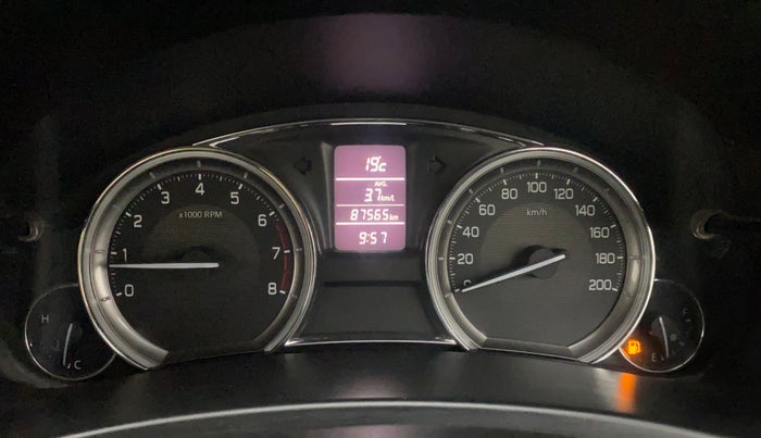 2016 Maruti Ciaz ZXI+, Petrol, Manual, 87,522 km, Odometer Image