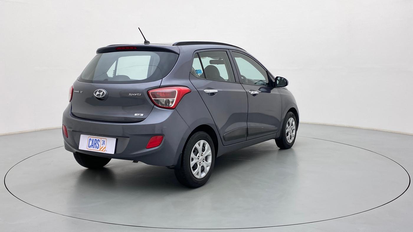 2013 Hyundai Grand i10 SPORTZ 1.2 KAPPA VTVT, Petrol, Manual, 46,483 km, Right Back Diagonal