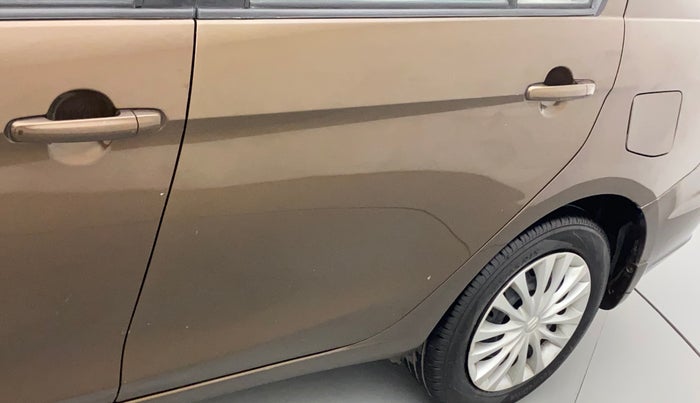 2017 Maruti Ciaz DELTA 1.4 MT PETROL, Petrol, Manual, 58,349 km, Rear left door - Slightly dented