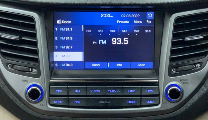2017 Hyundai Tucson 2WD AT GLS DIESEL, Diesel, Automatic, 64,801 km, Infotainment System