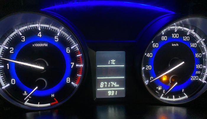 2017 Maruti Baleno DELTA PETROL 1.2, Petrol, Manual, 87,161 km, Odometer Image