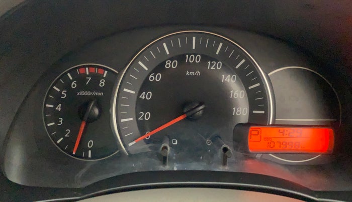 2013 Nissan Micra XV CVT, Petrol, Automatic, 1,07,997 km, Odometer Image