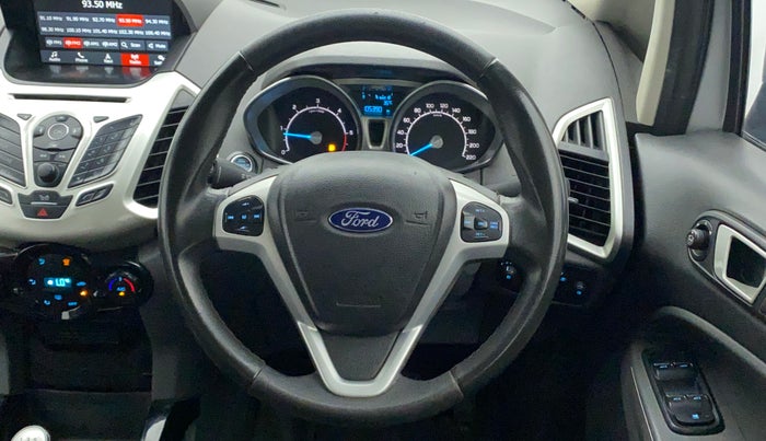 2017 Ford Ecosport TITANIUM+ 1.5L DIESEL, Diesel, Manual, 1,05,390 km, Steering Wheel Close Up