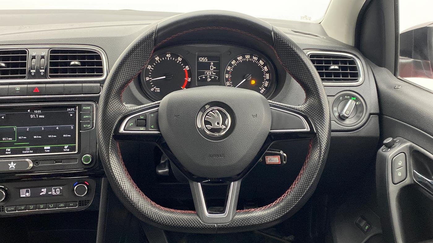 2019 Skoda Rapid MONTE CARLO 1.6 MPI MT, Petrol, Manual, 17,289 km, Steering Wheel Close Up