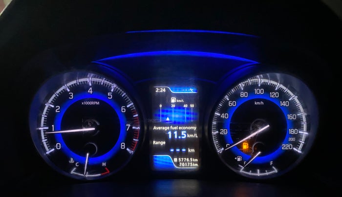 2016 Maruti Baleno ALPHA PETROL 1.2, Petrol, Manual, 70,166 km, Odometer Image