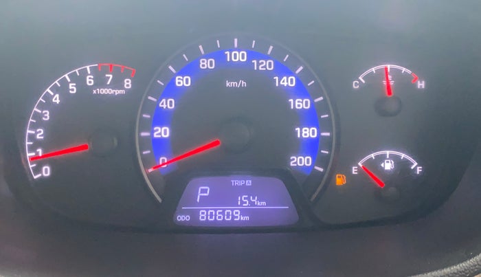 2015 Hyundai Xcent SX AT 1.2 (O), Petrol, Automatic, 80,603 km, Odometer Image
