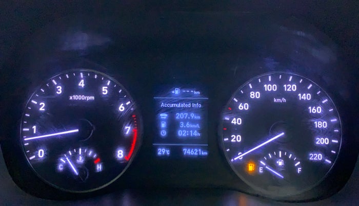 2019 Hyundai Verna 1.6 VTVT SX, CNG, Manual, 75,753 km, Odometer Image