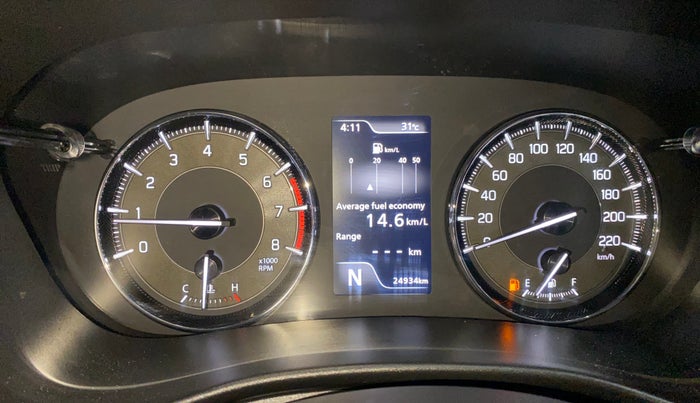 2023 Toyota Glanza G AMT, Petrol, Automatic, 24,802 km, Odometer Image