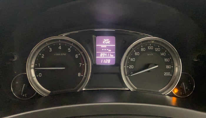 2016 Maruti Ciaz ZXI+, Petrol, Manual, 89,367 km, Odometer Image