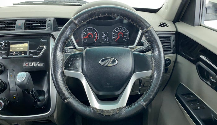 2016 Mahindra Kuv100 K6+ 6 STR, Petrol, Manual, 61,590 km, Steering Wheel Close Up
