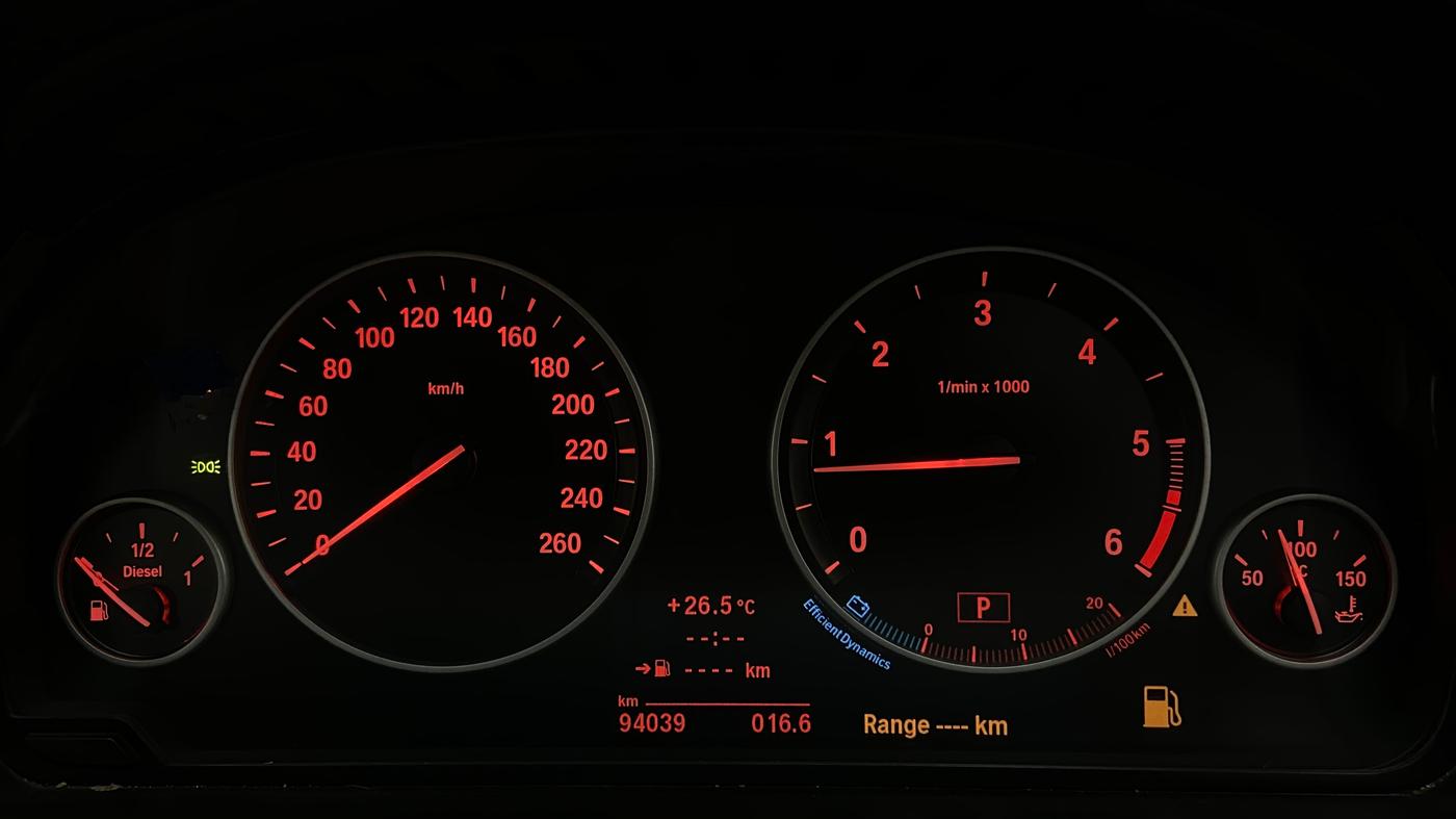 2013 BMW 5 Series 520D 2.0, Diesel, Automatic, 95,714 km, Odometer Image