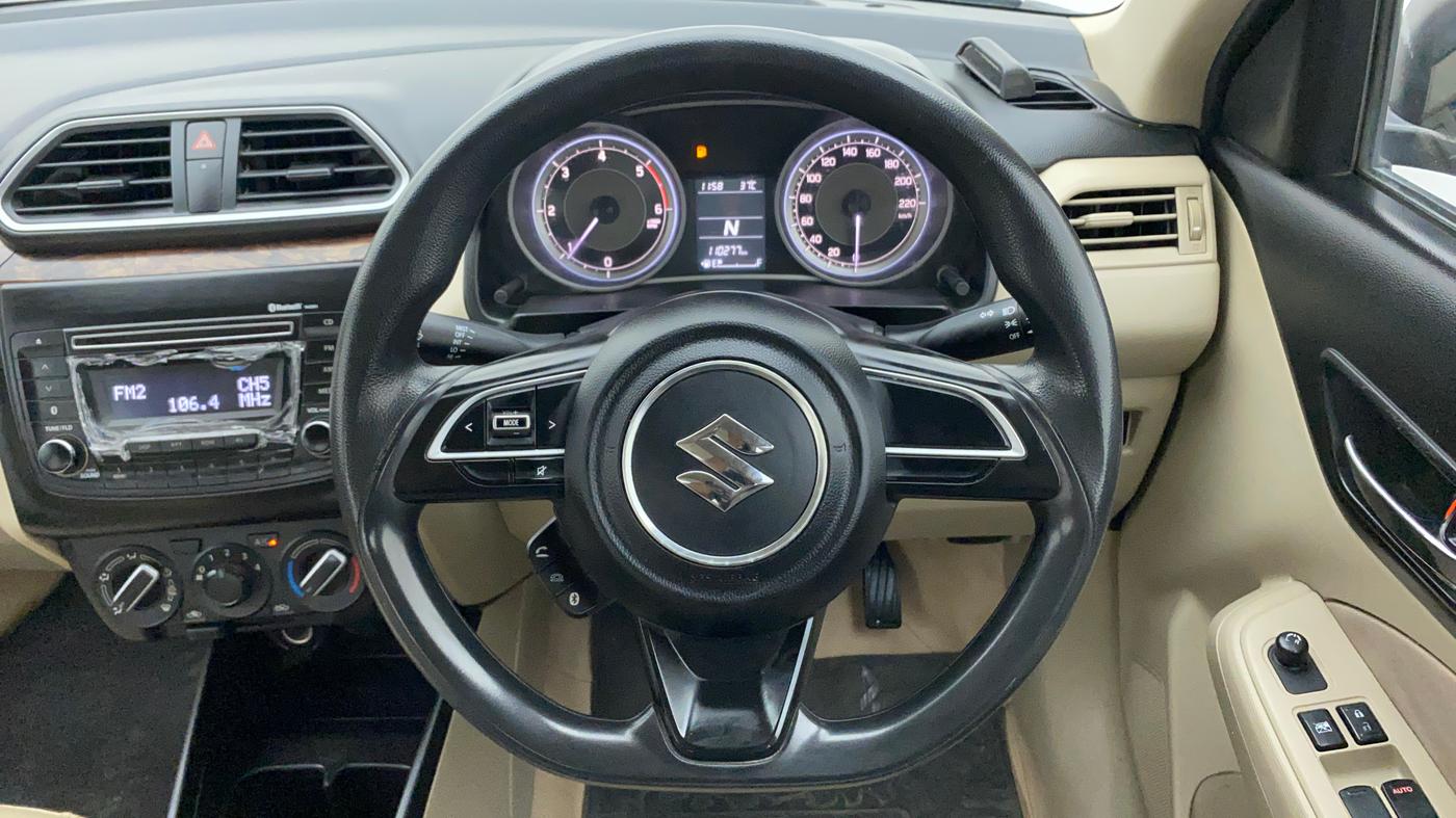 2017 Maruti Dzire VDI AMT, Diesel, Automatic, 1,10,277 km, Steering Wheel Close Up
