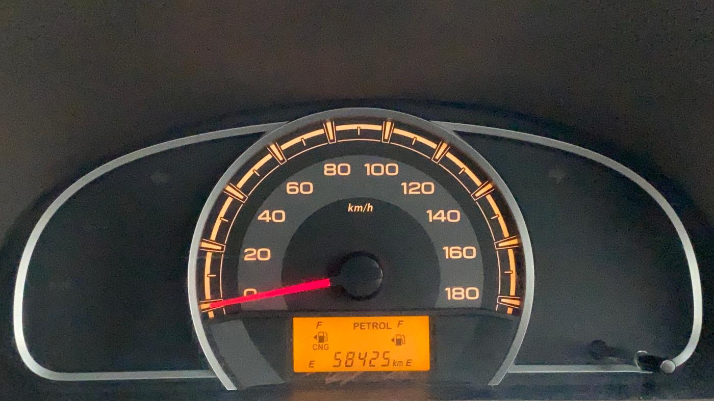 2013 Maruti Alto 800 LXI CNG, CNG, Manual, 58,425 km, Odometer Image