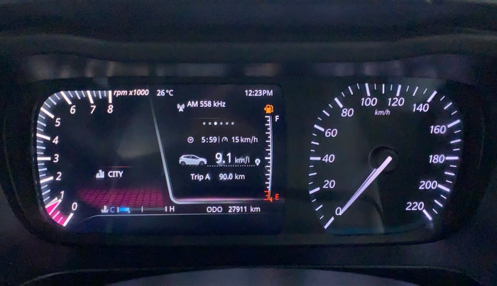 2020 Tata ALTROZ XZ 1.2, Petrol, Manual, 27,970 km, Odometer Image