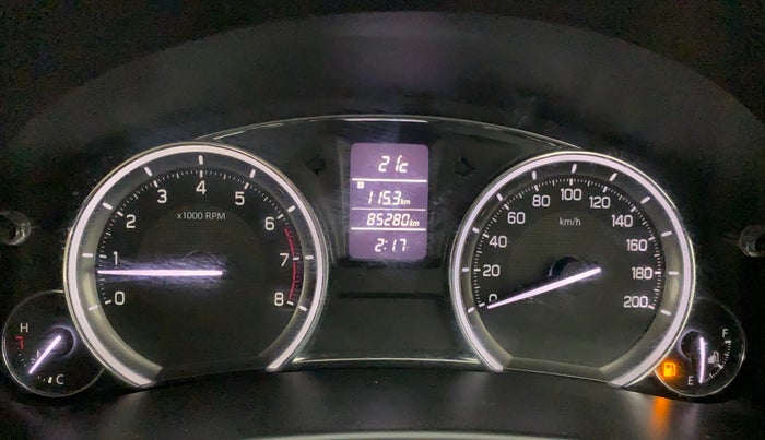 2016 Maruti Ciaz ZXI, Petrol, Manual, 85,280 km, Odometer Image
