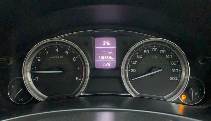 2015 Maruti Ciaz VXI+, Petrol, Manual, 1,19,079 km, Odometer Image