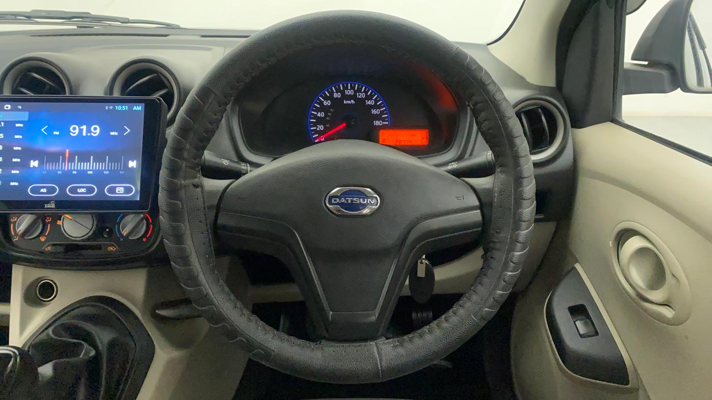 2017 Datsun Go Plus T, Petrol, Manual, 28,774 km, Steering Wheel Close Up