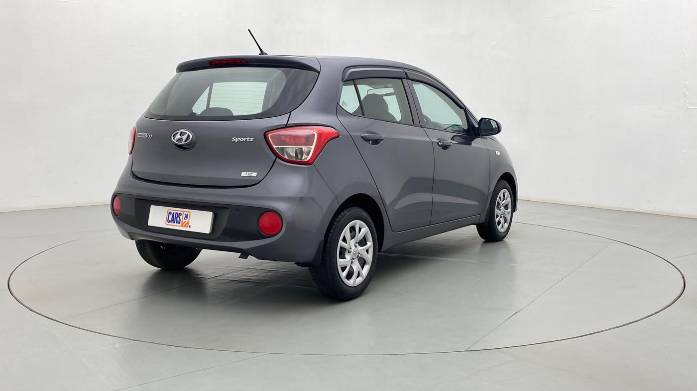 2017 Hyundai Grand i10 SPORTZ 1.2 KAPPA VTVT, Petrol, Manual, 9,253 km, Right Back Diagonal (45- Degree) View