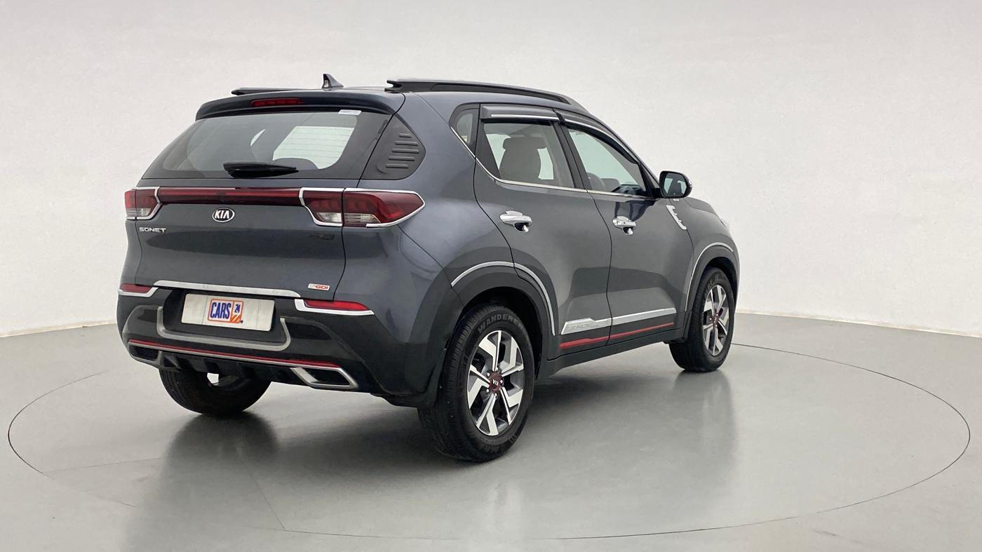 2020 KIA SONET GTX + 1.0 IMT, Petrol, Manual, 10,902 km, Right Back Diagonal