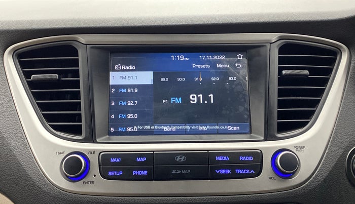 2018 Hyundai Verna 1.6 SX VTVT AT (O), Petrol, Automatic, 74,990 km, Infotainment System