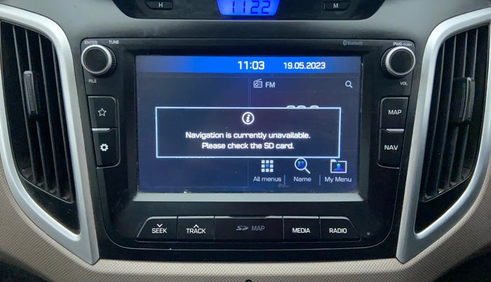 2019 Hyundai Creta SX AT 1.6 PETROL, Petrol, Automatic, 55,766 km, Infotainment system - GPS Card not working/missing