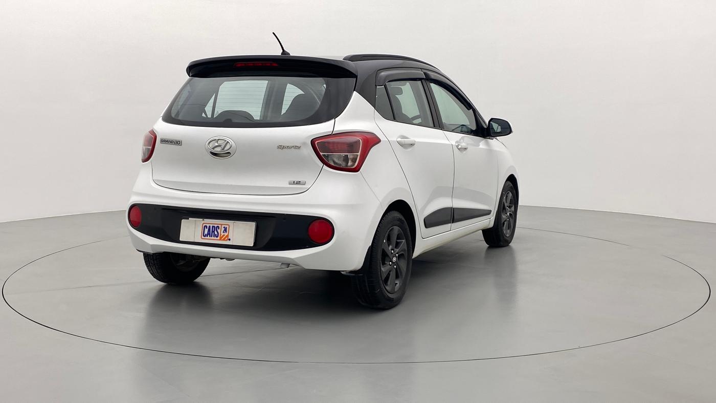 2019 Hyundai Grand i10 SPORTZ DUAL TONE 1.2 VTVT, Petrol, Manual, 43,550 km, Right Back Diagonal
