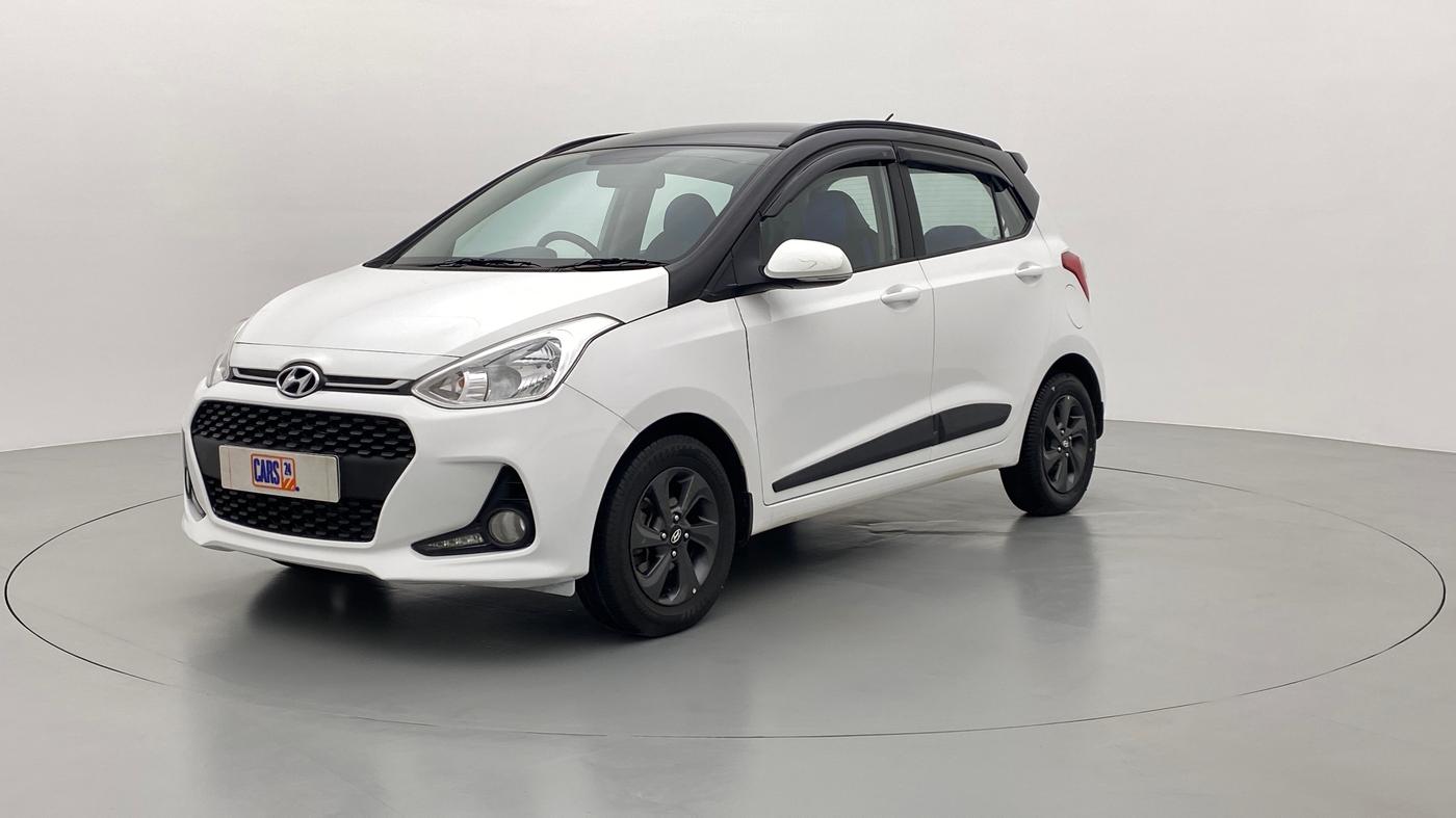 2019 Hyundai Grand i10 SPORTZ DUAL TONE 1.2 VTVT, Petrol, Manual, 43,550 km, Left Front Diagonal