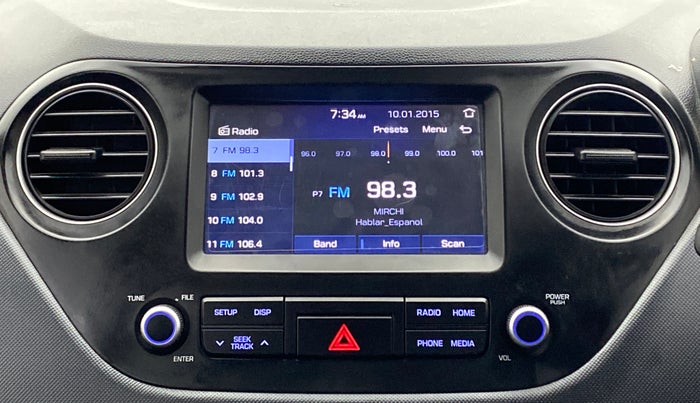 2019 Hyundai Grand i10 SPORTZ DUAL TONE 1.2 VTVT, Petrol, Manual, 43,550 km, Infotainment System