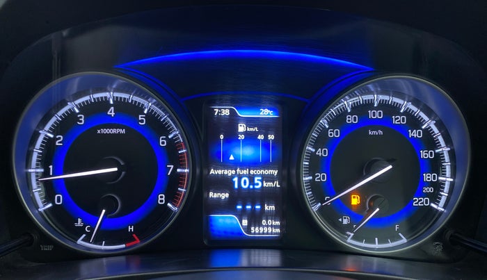 2016 Maruti Baleno ZETA 1.2 K12, Petrol, Manual, 57,076 km, Odometer Image