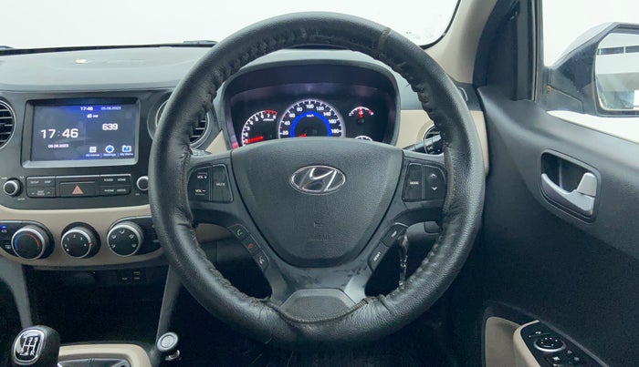 2017 Hyundai Grand i10 SPORTZ (O) 1.2 KAPPA VTVT, Petrol, Manual, 14,990 km, Steering Wheel Close Up