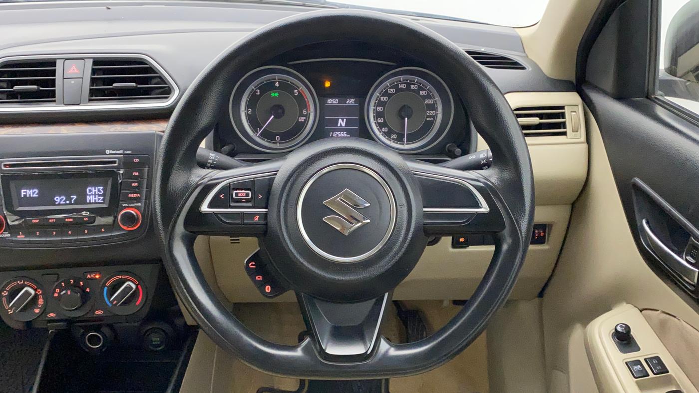 2017 Maruti Dzire VDI AMT, Diesel, Automatic, 1,12,566 km, Steering Wheel Close Up