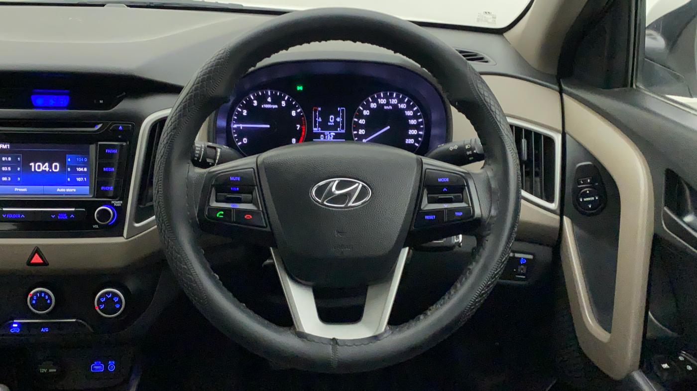 2017 Hyundai Creta E PLUS 1.6 PETROL, Petrol, Manual, 25,467 km, Steering Wheel Close Up