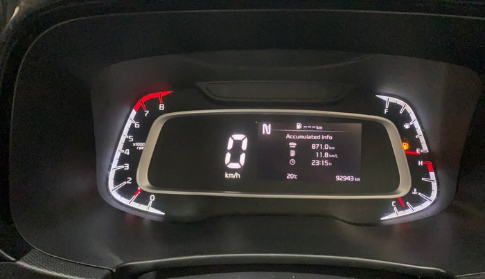2020 KIA SONET GTX PLUS 1.0 IMT, Petrol, Manual, 92,943 km, Odometer Image