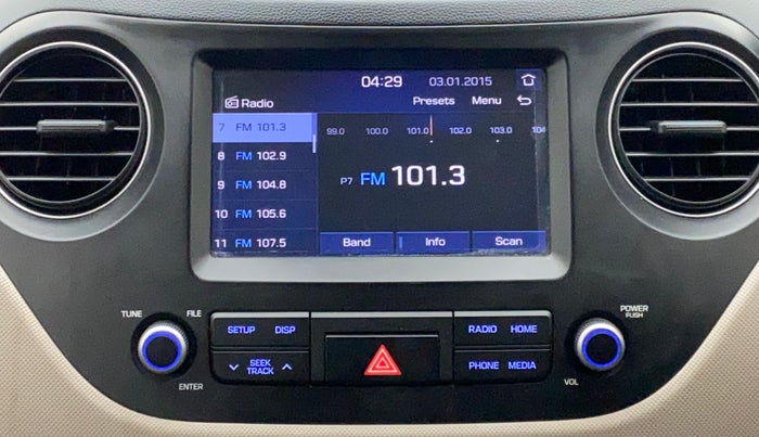 2017 Hyundai Grand i10 SPORTZ (O) 1.2 KAPPA VTVT, Petrol, Manual, 36,928 km, Infotainment System