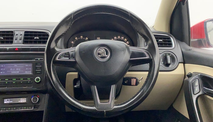 2017 Skoda Rapid AMBITION 1.6 MPI MT, Petrol, Manual, 1,01,424 km, Steering Wheel Close Up
