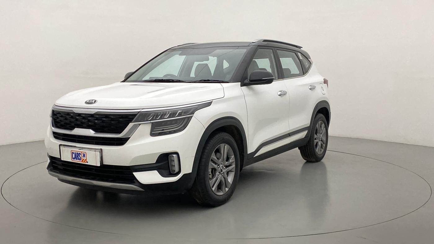 2019 KIA SELTOS HTX AT PETROL, Petrol, Automatic, 17,617 km, Left Front Diagonal