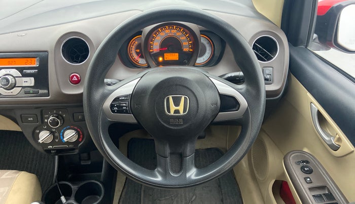 2013 Honda Brio V MT, Petrol, Manual, 60,993 km, Steering Wheel Close Up