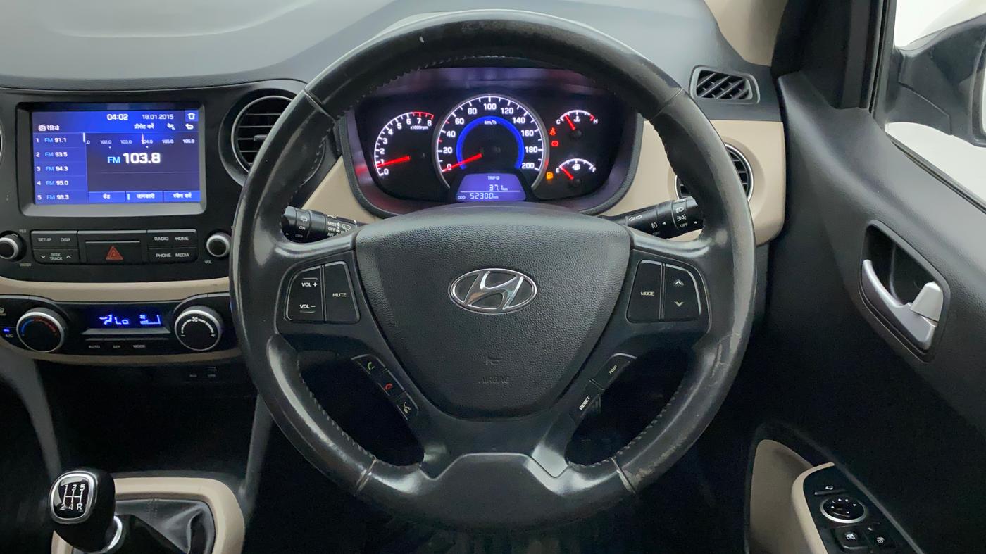 2017 Hyundai Grand i10 ASTA 1.2 KAPPA VTVT, CNG, Manual, 53,031 km, Steering Wheel Close Up