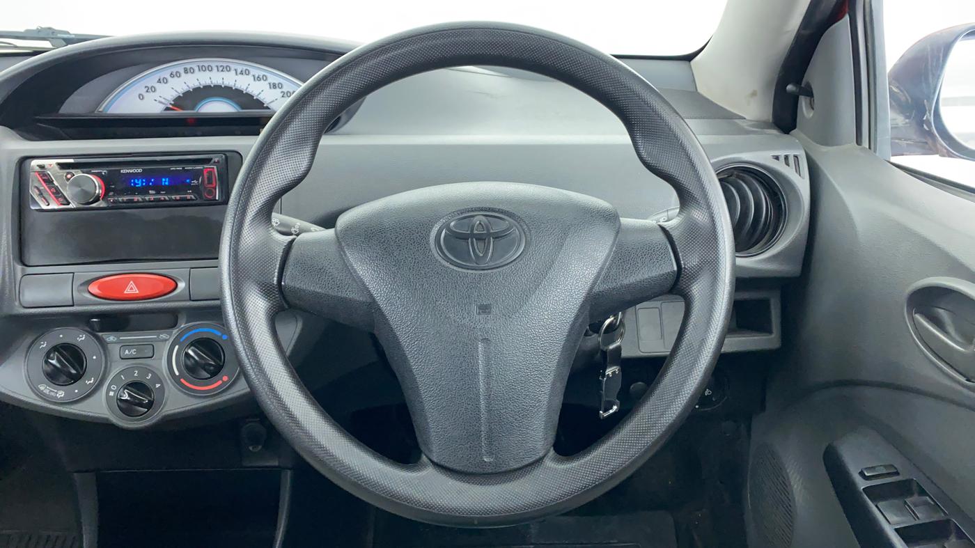 2012 Toyota Etios G, Petrol, Manual, 67,685 km, Steering Wheel Close Up