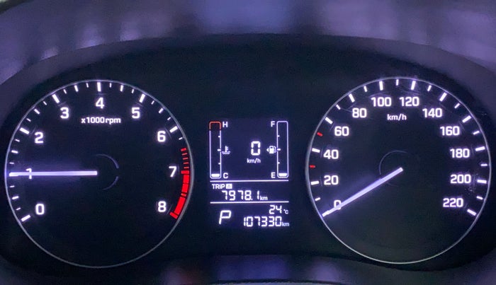 2017 Hyundai Creta SX PLUS AT 1.6 PETROL, Petrol, Automatic, 1,07,329 km, Odometer Image