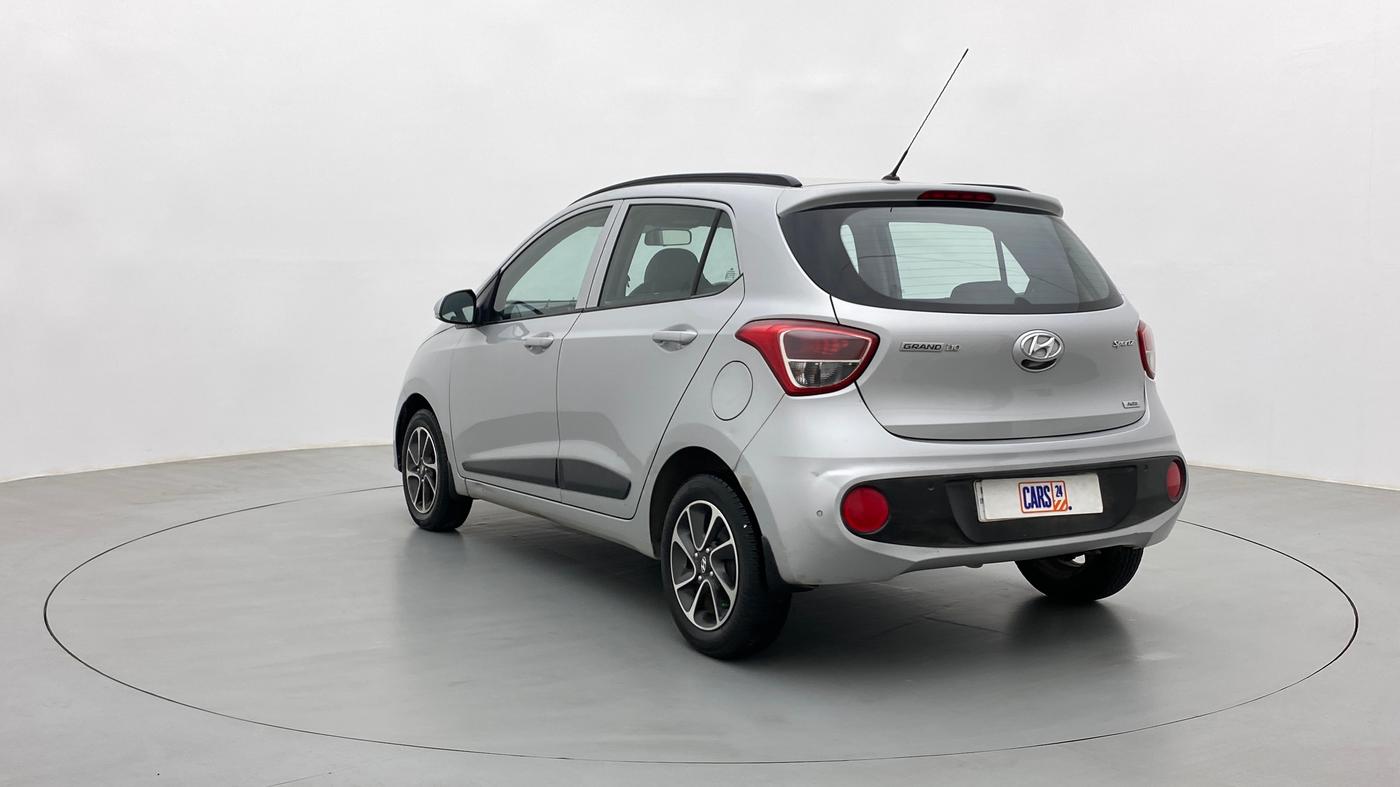 2017 Hyundai Grand i10 SPORTZ (O) 1.2 AT VTVT, Petrol, Automatic, 65,281 km, Left Back Diagonal